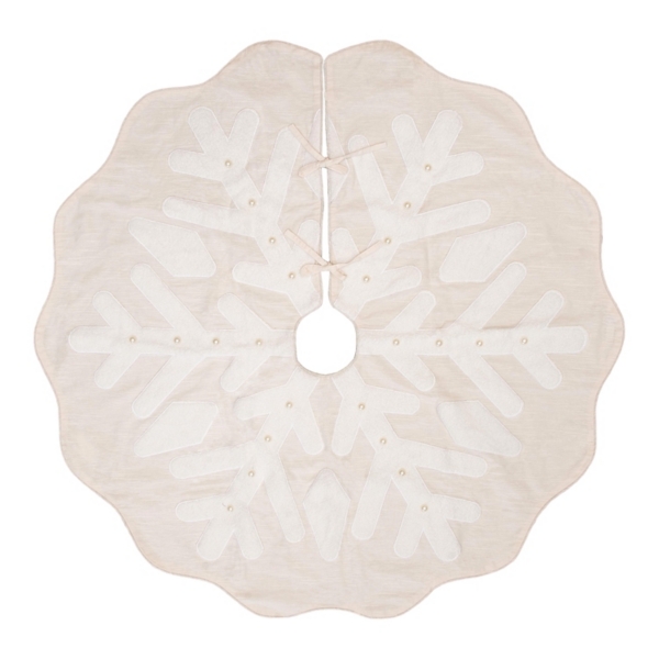 White Snowflake Christmas Tree Skirt