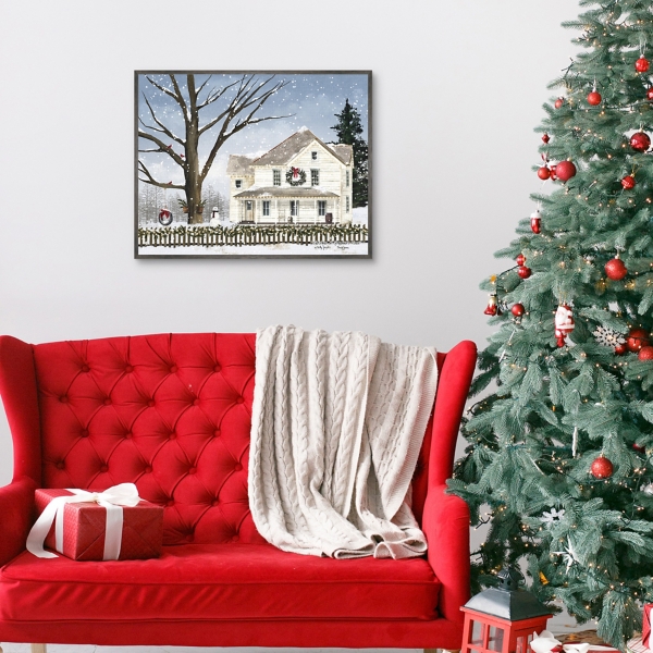 Christmas at Grandma's Framed Canvas Art Print