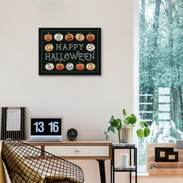 Happy Halloween Jack O Lanterns Framed Print