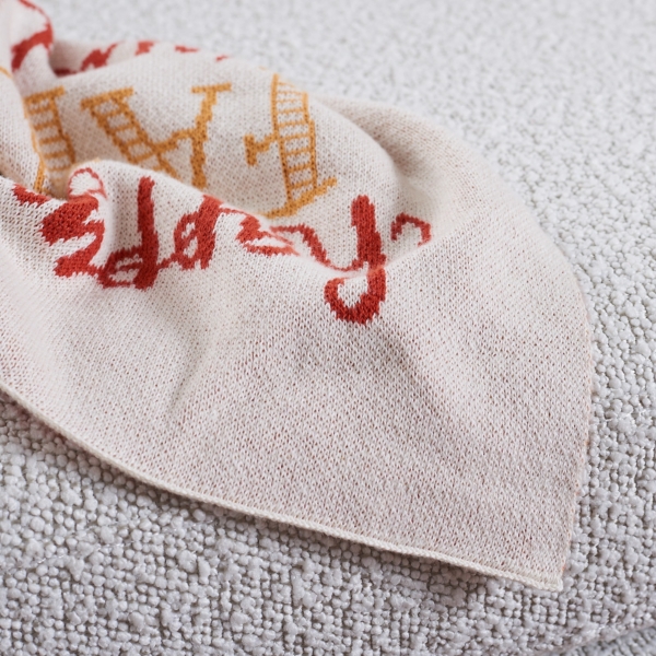 Orange Happy Fall Throw