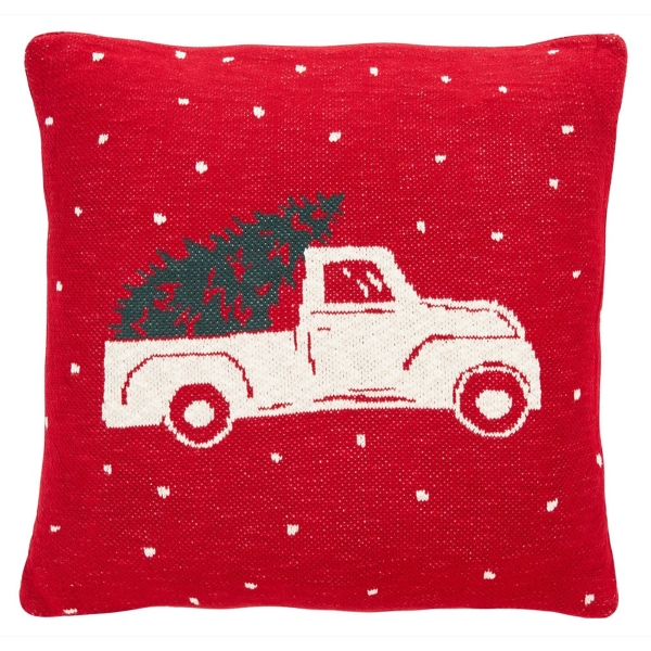 Red Homeward Christmas Pillow