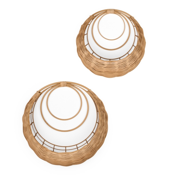 tobacco basket kirklands Wicker Wall Baskets, Set of 2