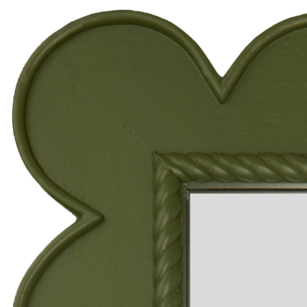 Green Scalloped Samantha Wall Mirror