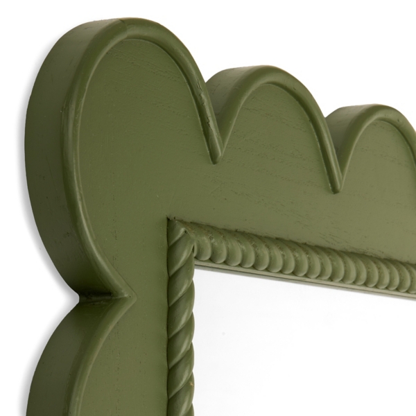 Green Scalloped Samantha Wall Mirror