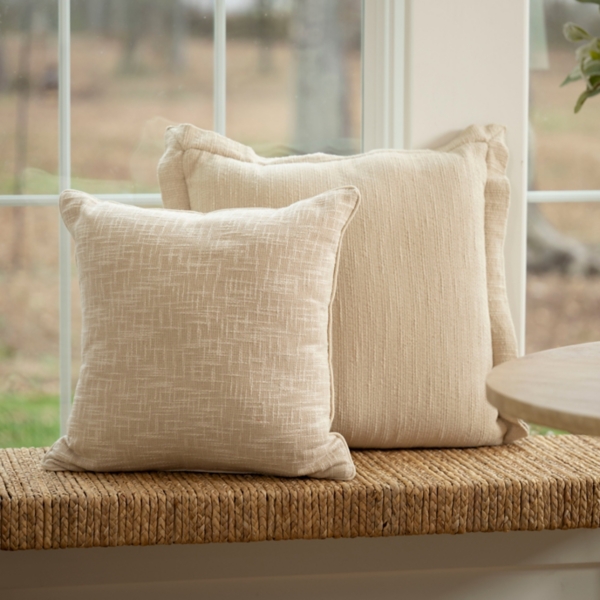 Ivory Riley Textured Pillow