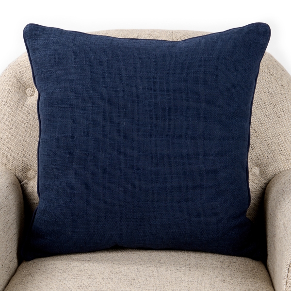 Navy Riley Textured Pillow