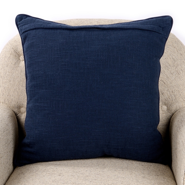 Navy Riley Textured Pillow