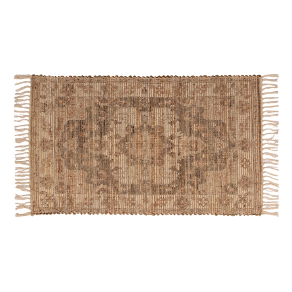 Tan Woven Medallion Scatter Rug