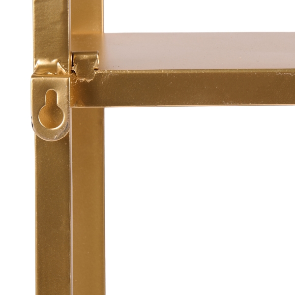 Gold Metal Scalloped Corners Wall Shelf