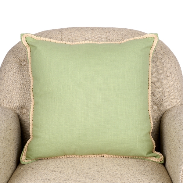 Green Grace Linen Pillow