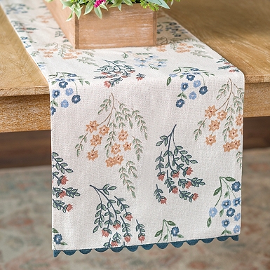 Dark Taupe Toile Table Runner