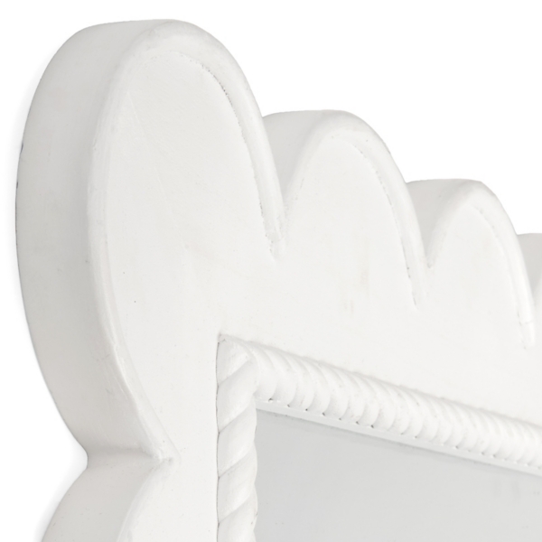 White Scalloped Samantha Wall Mirror