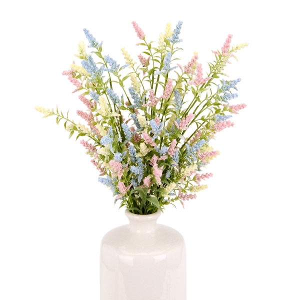 Pastel Heather and Greenery Stem