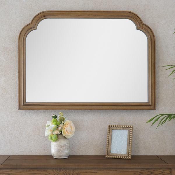 Nicole Natural Wood Mantel Wall Mirror | Kirklands Home