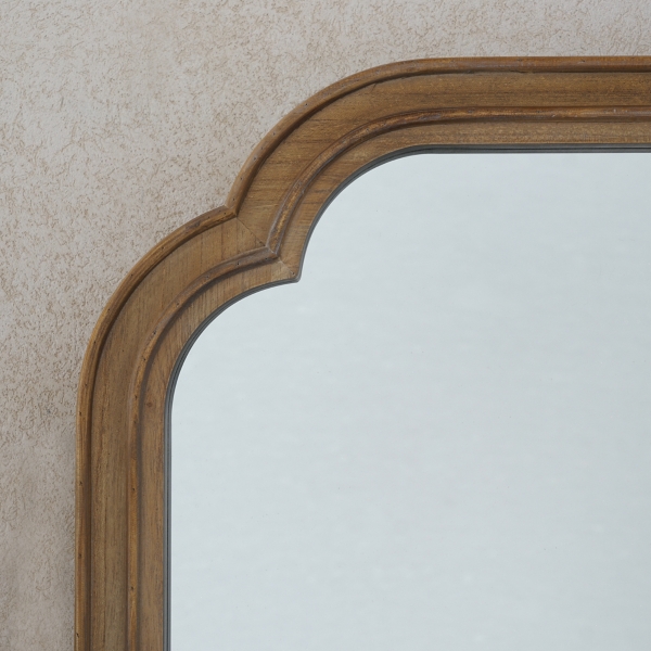 Nicole Natural Wood Mantel Wall Mirror