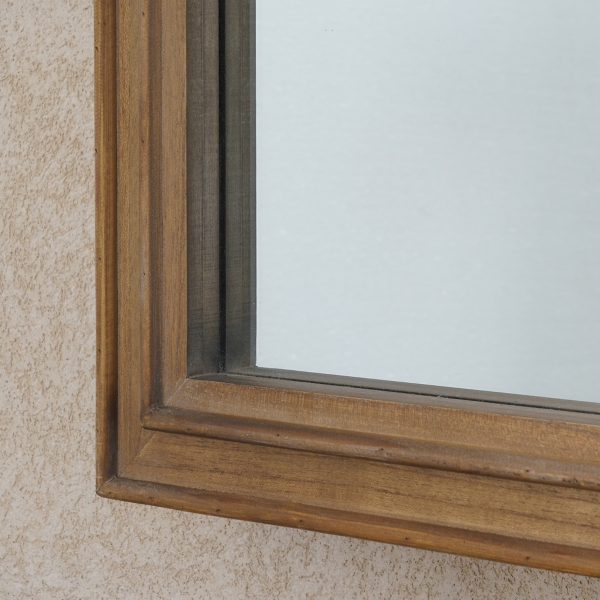 Nicole Natural Wood Mantel Wall Mirror