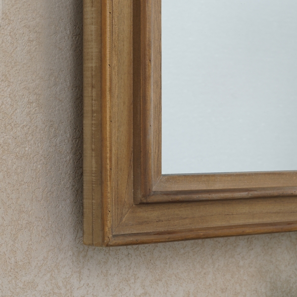 Nicole Natural Wood Mantel Wall Mirror