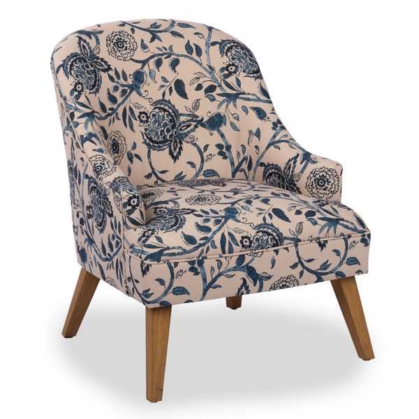Blue Floral Aubrey Accent Chair