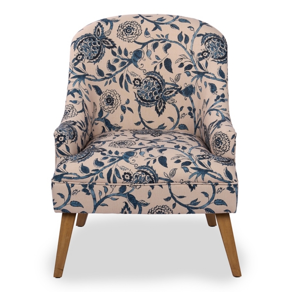 Blue Floral Aubrey Accent Chair
