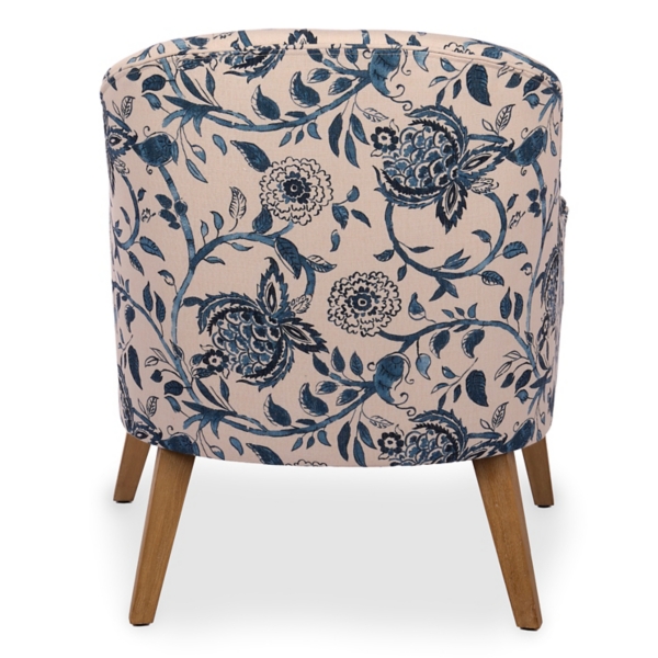 Blue Floral Aubrey Accent Chair