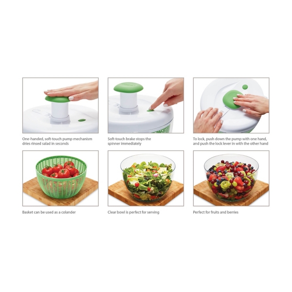 Farberware Pro Green Plastic Salad Spinner