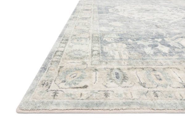 Loloi Denim Fog Rosette Traditional Area Rug, 8x10