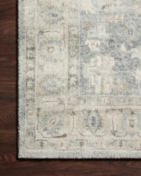 Loloi Denim Fog Rosette Traditional Area Rug, 8x10