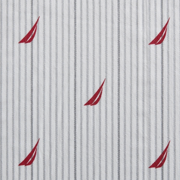 Red & Gray Audley Stripe 4-pc. Full Sheet Set