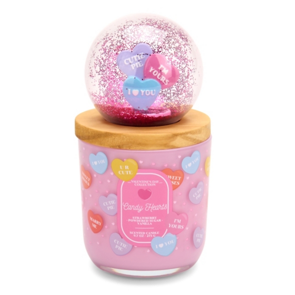 Candy Hearts Globe 1-Wick Jar Candle