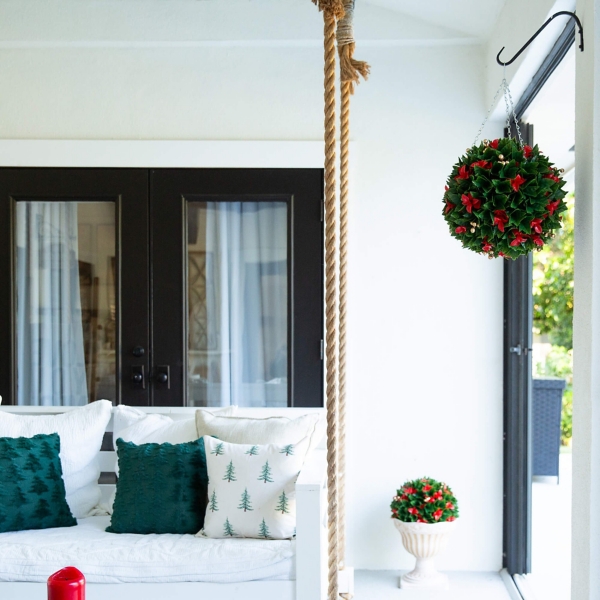 Photinia and Berries Christmas Hanging Plant