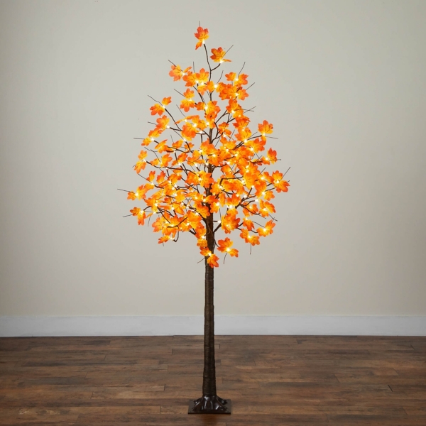 6 ft. Pre-Lit Autumn Maple Tree