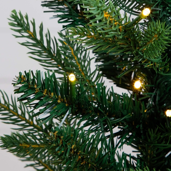 2 ft. Pre-Lit Christmas Tree in Gold Planter