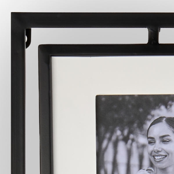 Black Metal 6-Photo Collage Frame