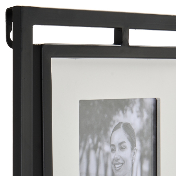 Black Metal 6-Photo Collage Frame