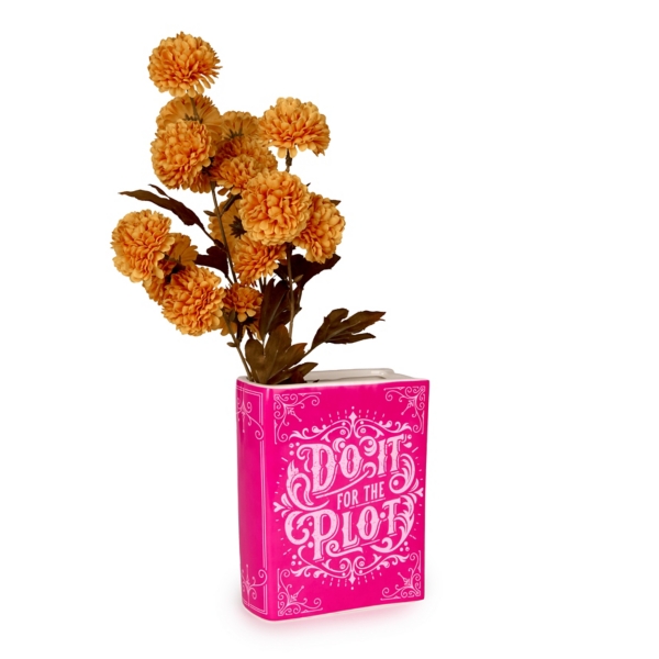 Do It for the Plot Ceramic Book Vase