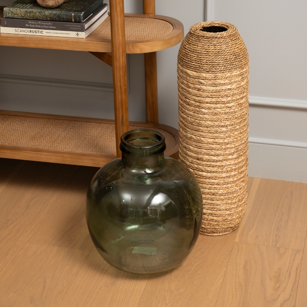 Braided Natural Seagrass Floor Vase, 24 in.