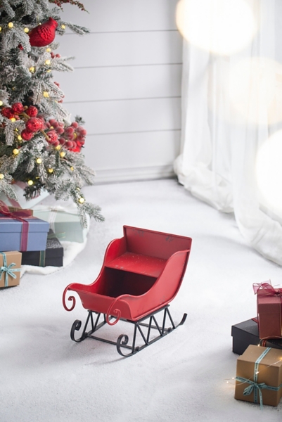 Red Iron Christmas Sleigh