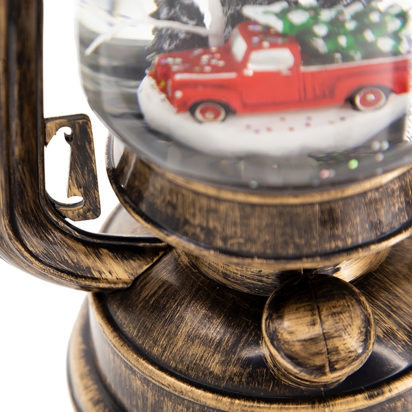 Red Cardinal in Snow Globe Lantern
