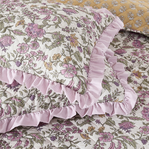 Lola Quilted Floral 3-pc. King Comforter Set
