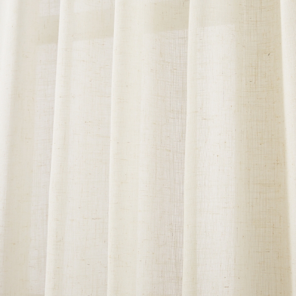 Ivory Embroidery Scallop Curtain Panel Set, 84 in.