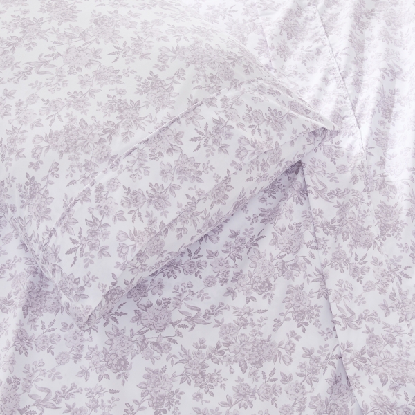 Mauve Peony Toile 4-pc. Twin XL Sheet Set