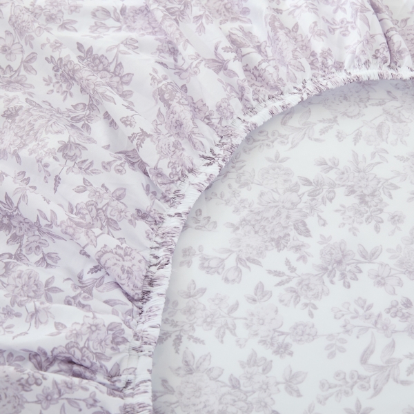 Mauve Peony Toile 6-pc. King Sheet Set
