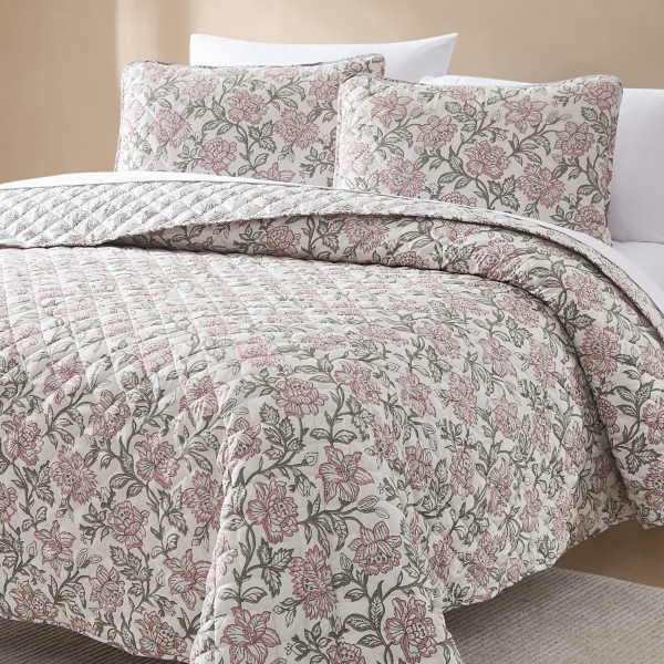 Zara Misty Rose 3-pc. King Quilt Set