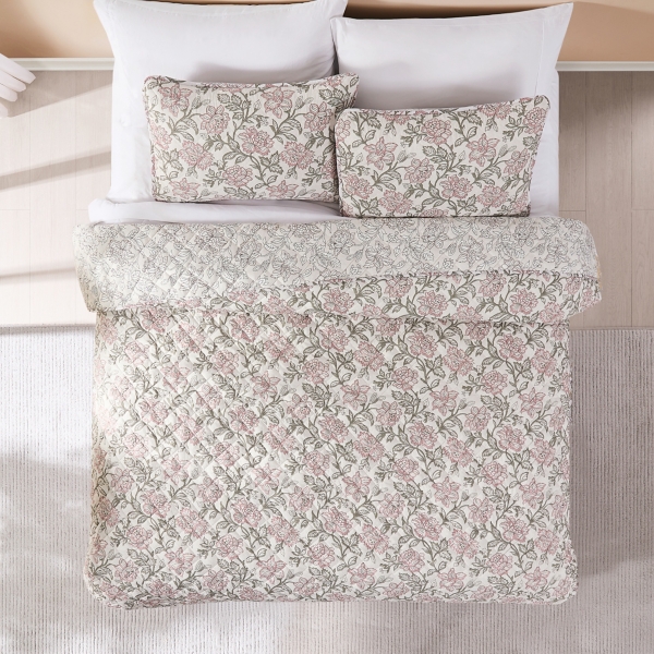 Zara Misty Rose 3-pc. King Quilt Set