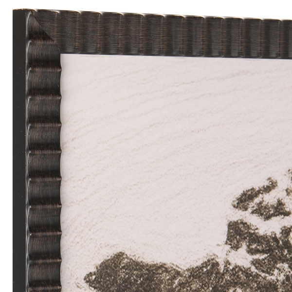 Black & White World Map Framed Art Print