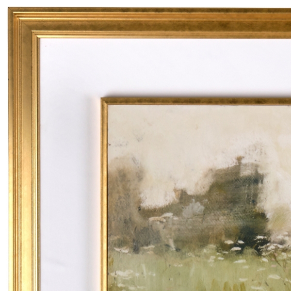 Green Wildflower Field Framed Art Print