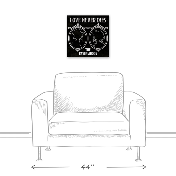 Personalized Love Never Dies Canvas Art Print