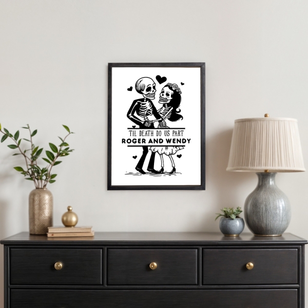 Personalized Til Death Do Us Part Canvas Art Print