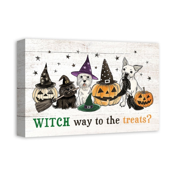 Witch Way to Treats Canvas Art Print