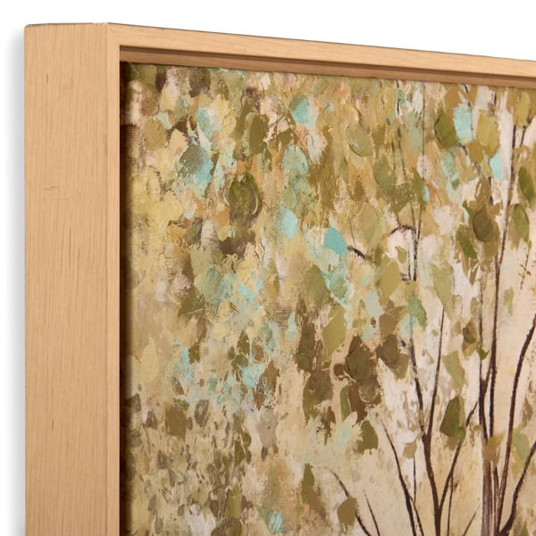 Behind the Trees Framed Canvas Art Print